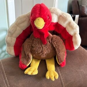 TY- Plush Turkey Goobles - Brown, Red, Yellow